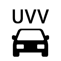 Hier sieht man zwei Icons. Ein Auto in der Frontansicht mit dem Schriftzug UVV darüber.