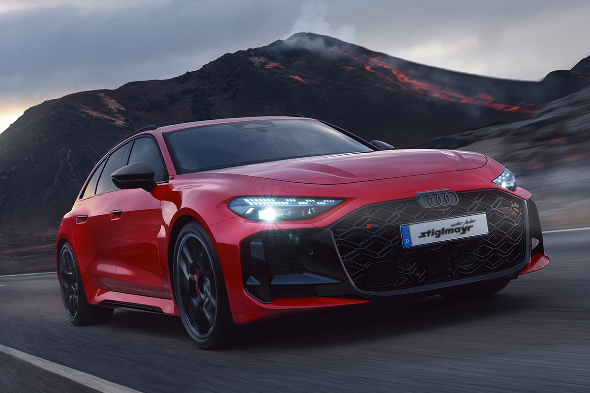 Frontansicht Audi RS5 in rot