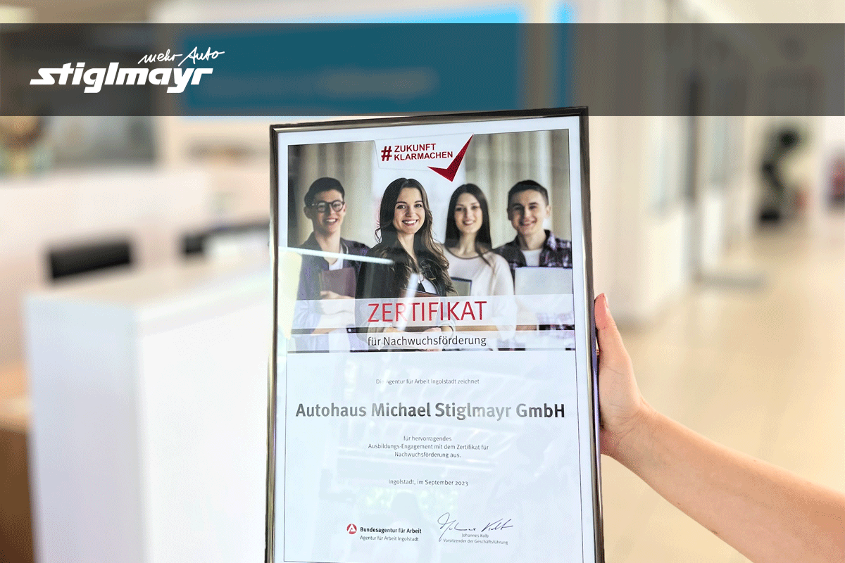 Zertifikat für Nachwuchsförderung