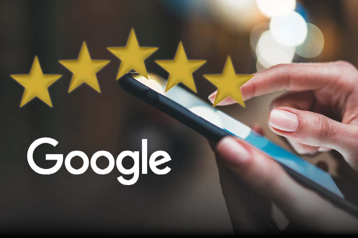 Logo der Google fünf Sterne Bewertungen.